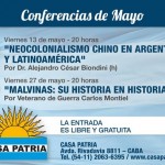 Ciclo de conferencias de Mayo en Casa Patria