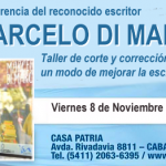 8 de Noviembre: Conferencia del escritor Marcelo Di Marco en Casa Patria
