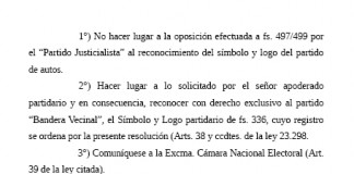 Justicia Electoral: Bandera Vecinal derrotó al kirchnerismo en Tribunales, nuevamente
