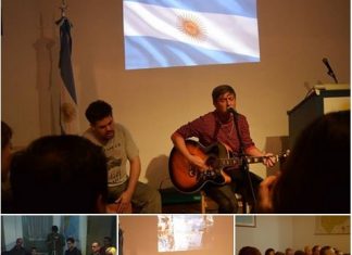 Mucha juventud y fervor nacionalista en el recital de Martín Lahr en Casa Patria